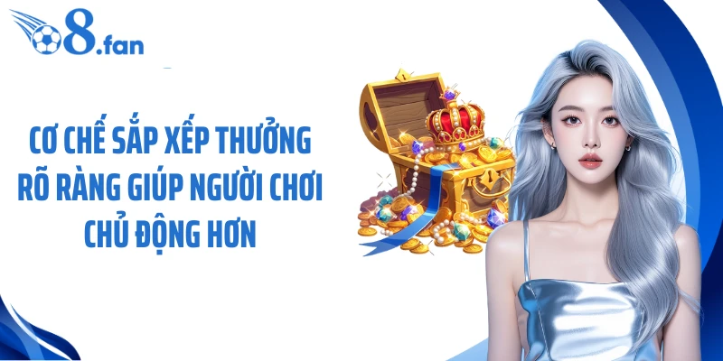 Cơ chế sắp xếp thưởng rõ ràng giúp người chơi chủ động hơn