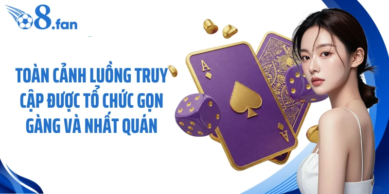 Toàn cảnh luồng truy cập được tổ chức gọn gàng và nhất quán